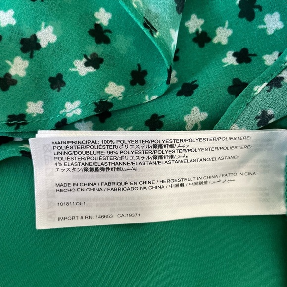 C/MEO Collective Loyalties Green Ruffled Wrap Mini Dress - Picture 13 of 13